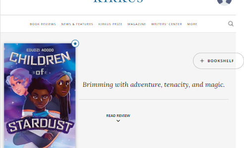 Children of Stardust has a starred review from Kirkus